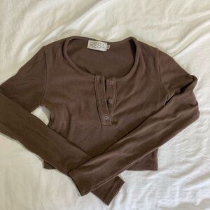RESA knit crop top long sleeve XS